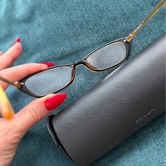 Prada Black and Gold Glasses with Case main image 12